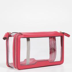 Beauty top quality premium metal zipper custom PU trim front zip pockets soft flight women clear eva cosmetic bag