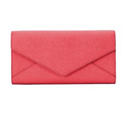 Fashion simple versatile clutch bags for women leather envelope purse Double buckle foldable Long wallet