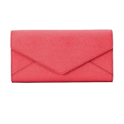 Fashion simple versatile clutch bags for women leather envelope purse Double buckle foldable Long wallet