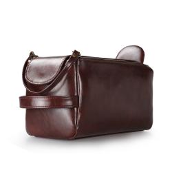 High quality leather make up bag for men customized  men toiletry bag