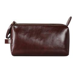 High quality leather make up bag for men customized  men toiletry bag