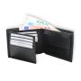 Trifold genuine leather men wallet RFID protection