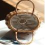 Luxury Wicker Lady Beach Bag Rattan Woven Women Storage Tote Basket