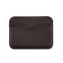 Top grain vegetable tanned leather RFID credit card holder with logo