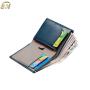 Factory wholesale custom leather slim front pocket RFID blocking wallet card holder