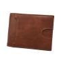 Newest design customized RFID PU leather money clip wallet with PVC window
