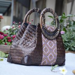 Fashion Woven Straw Shoulder Bag Summer Beach Rattan Tote Bag with Travel Holiday for Women