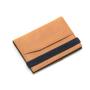 Wholesale customized card holder front pocket elastic strap leather card holder