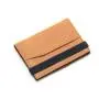 Wholesale customized card holder front pocket elastic strap leather card holder