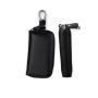 Men Cowhide Zip Key Chains Wallet Real Leather Multifunction Car Key Pouch With Card Holder