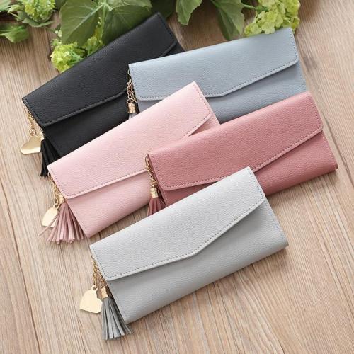 OEM ODM Carteras De Mujeres Billeteras Para Mujer Wholesale Cheaper Multi Colors PU Leather Women Long Clutch Wallet for Ladies