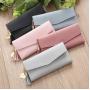 OEM ODM Carteras De Mujeres Billeteras Para Mujer Wholesale Cheaper Multi Colors PU Leather Women Long Clutch Wallet for Ladies