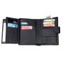 Hot Sale Top Layer Cowhide Men's Wallet Vertical Style Short Tri-fold Purse