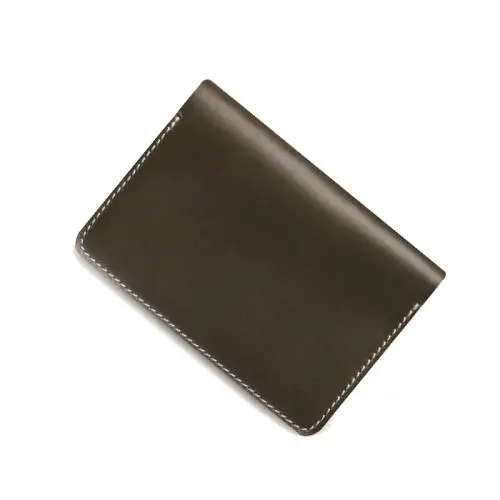 Cowhide business passport bag simple certificate holder classic vintage passport clip