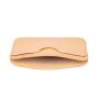 Top grain vegetable tanned leather RFID credit card holder with logo