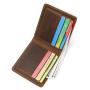 Vintage leather slim billfold custom men leather RFID wallet