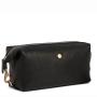 Top quality PU leather easy clean PVC lining toiletry pouch for men hook travel wash bag