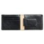 Bifold slim leather men wallet with magnetic money clip RFID Blocking