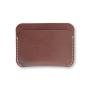 Personalized front pocket RFID vegetable tanned leather card holder with logo