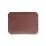 Personalized front pocket RFID vegetable tanned leather card holder with logo