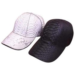 Custom Fashion Luxury Genuine Snake Skin Leather Hats Vintage Real Snakeskin Animal Baseball Trucker Caps Snapback For Men