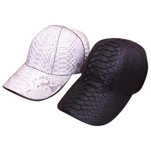 Custom Fashion Luxury Genuine Snake Skin Leather Hats Vintage Real Snakeskin Animal Baseball Trucker Caps Snapback For Men