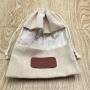 Jute Burlap Gift Pouch, Jute Drawstring Bag With Transparent PVC Window