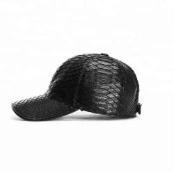 Gorras De Beisbol Wholesale Customized Men Genuine Snake Skin Leather Strapback Sport Baseball Caps Hats Manufacturer