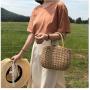 New Summer Straw Personality Small Tote Refreshing Rattan Beach Handbag Fashionable Ladies Handbags