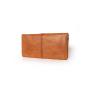 Full grain oil waxy genuine leather long card holder wallet men zipper wallet