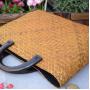 Custom Hand Made Large Summer Beach Women Weaving Woven Rattan Straw Shoulder Tote Bag Handbag With Inner Pouch For Lady