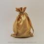 Custom Printed Gold Satin Pouch For Jewelry
