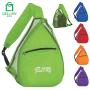 Gelory 2024 Promotion Lightweight Polyester Mesh Fabric Custom Logo Single Strap Custom Shoulder Backpack