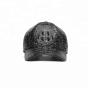 Gorras Para Hombre Custom Logo Fashion Real Crocodile Hornback Skin Leather Men Leather Baseball Caps And Hats Manufacturer