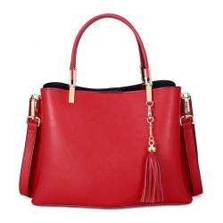 2024 New arrivals bag  women's bag genuine leather handbag with tassel china  guangdong custom factory