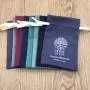 Colorful Cotton Linen Cosmetic Bag With Drawstring