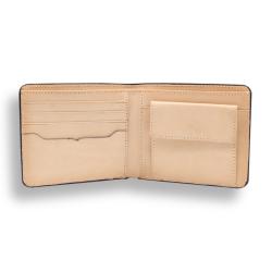 Handmade natural vegetable tanned rfid leather wallet