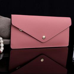 Holographic fashion flap women slim zip envelope wallet