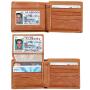2018 new simple bifold leather men slim wallet case with PVC flap