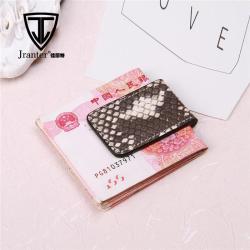 Custom Fashion Real Snake Skin Leather Wallet Magnetic Money Clip