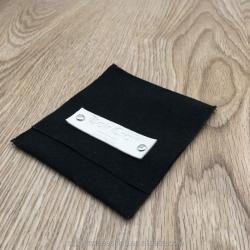 Flexography  Custom Logo Black Suede Envelop Pouch With Button for Clothes Packing Suede Envelop Bags
