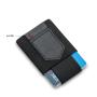 Slim minimalist elastic band leather card holder