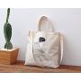 Custom Unbleached Canvas Messenger Tote Bag