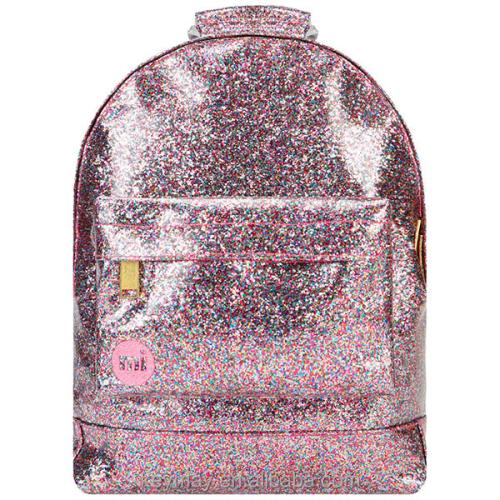 School large capacity compartments outdoor fashion girls bling glitter backpack