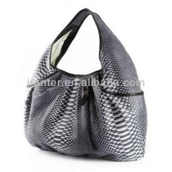 OEM ODM Luxury Fashion Customized Handmade Genuine Real Snake Skin Leather Large Women Hobo Tote Handbag Bag