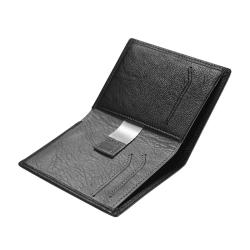 Factory wholesale custom leather slim front pocket RFID blocking wallet card holder