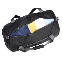 Gelory 2024 Customized Logo Lightweight Barrel Style Polyester Exercise Gym Duffle Bag With Shoe Compartments