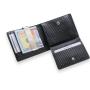 E-commerce Newest design RFID carbon fiber leather money clip wallet with coin wallet