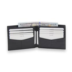 Pebbled Leather RFID Blocking Wallet Slim Bifold Credit Card Wallet