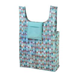 Gelory Wholesale Recycled PET Collapsible bag Personalized promotional foldable polyester shopping bag